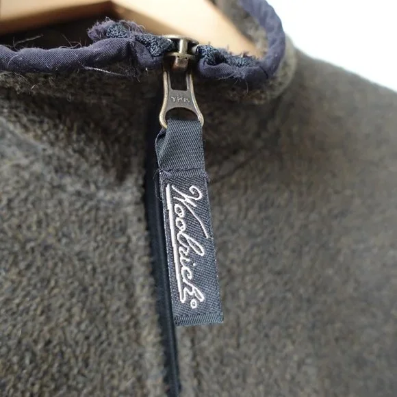 Woolrich Sweater Mens Size Large Black Fleece‎ Casual Outdoorwear Polartec USA